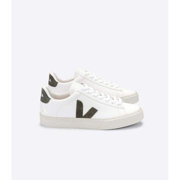 Veja CAMPO CHROMEFREE Low Tops Sneakers Dames White/Khaki | BE 593KOR